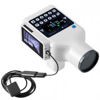 Máquina de rayos X dental digital portátil con pantalla incorporada y sensor intraoral