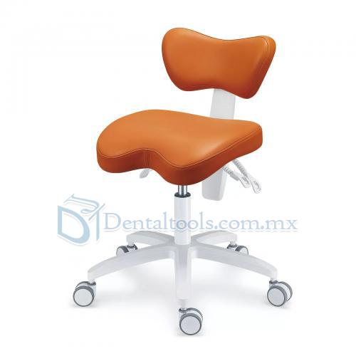 PLST-060 Ergonómico ajustable taburete dental con respaldo sillas para dentistas durabilidad y comodidad