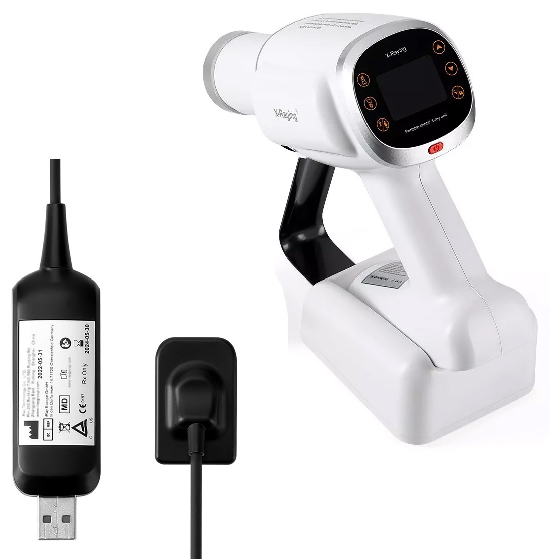 Máquina de rayos X dental portátil de alta frecuencia + Kit de sensor de rayos X RVG