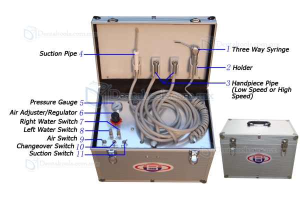 BD-402 Unidad dental portátil con compresor de aire