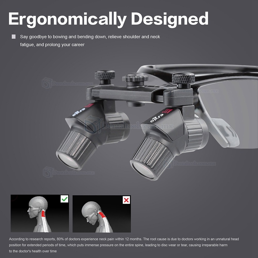 Lupa ergonómica Ergo 4,0 x 450 mm + faro LED inalámbrico 5W