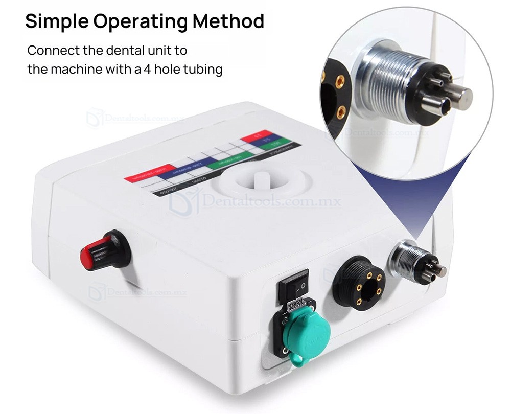 Motor dental eléctrico sin escobillas compatible con contraángulos 1:5/1:1/16:1 con botella de agua Motor dental eléctrico sin escobillas compatible con contraángulos 1:5/1:1/16:1 con botella de agua
