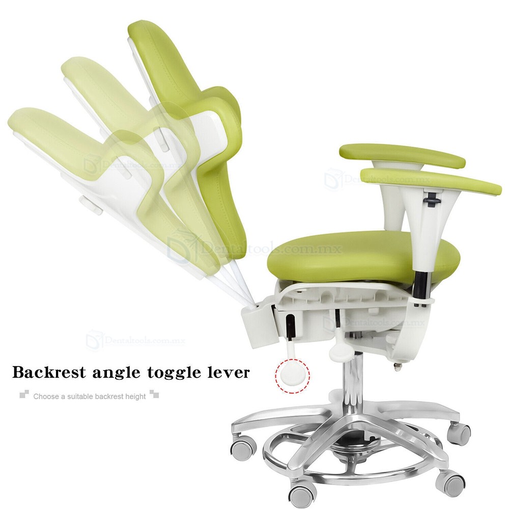 Taburete ergonómico para microscopio dental con apoyabrazos control de pie ajustable sillas para dentistas