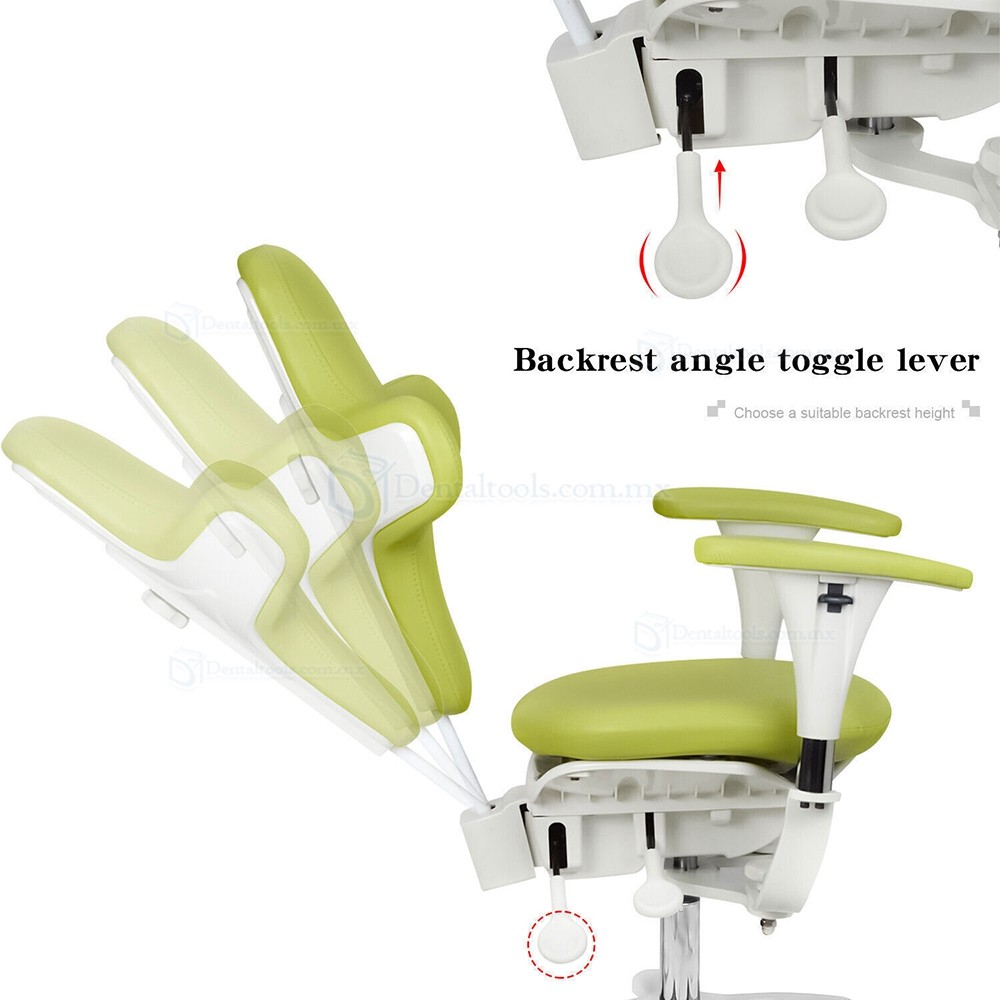 Taburete ergonómico para microscopio dental con apoyabrazos control de pie ajustable sillas para dentistas