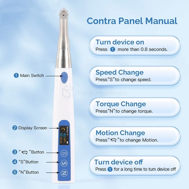 Kit de llave dinamométrica universal inalámbrica eléctrica para implantes dentales con 16 destornilladores