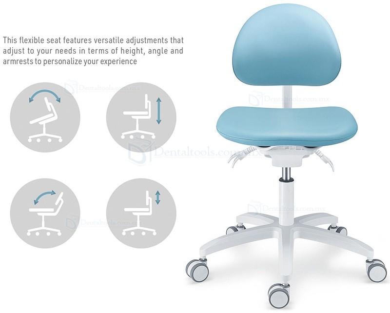 PLST-06 Serie Taburetes dentales ajustables silla de higienista para asistente de dentista