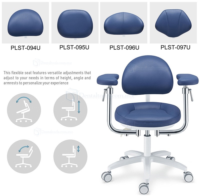 PLST-09 Serie Taburete ergonómico para microscopio dental con reposabrazos sillas para dentistas