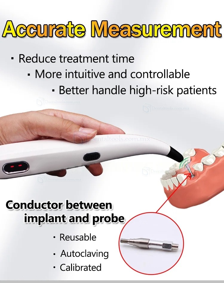 Medidor de estabilidad de implantes dispositivo de monitorización de osteointegración por medición de ISQ