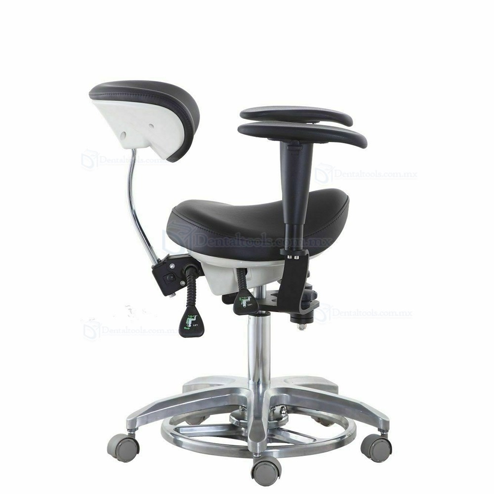 Qiyuan Taburete para microscopio dental  backrest  con respaldo, apoyabrazos y base del pie SDS-PB1