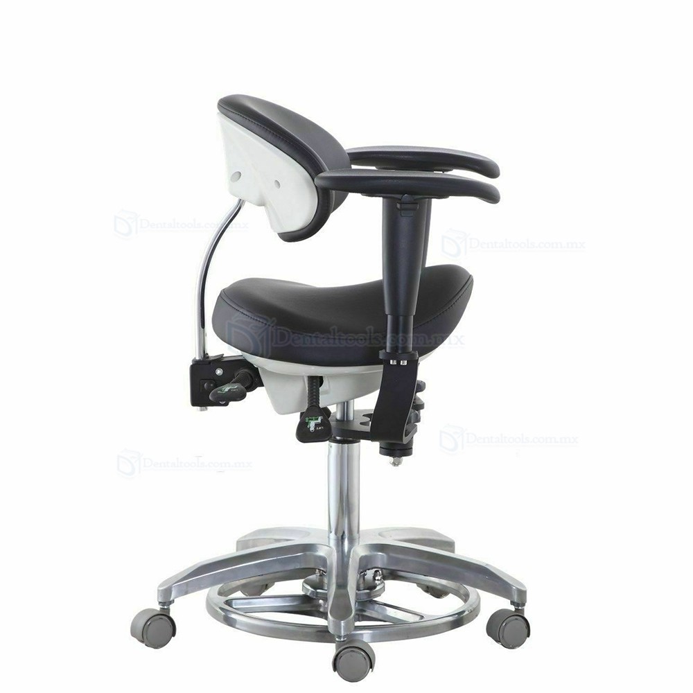 Qiyuan Taburete para microscopio dental  backrest  con respaldo, apoyabrazos y base del pie SDS-PB1