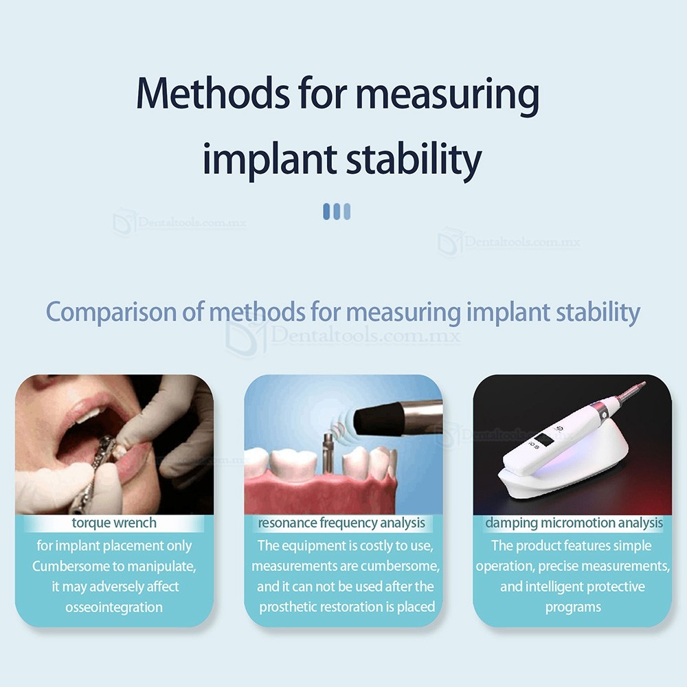 YAHOPE iCHECK Medidor de estabilidad de implantes portátil dispositivo de monitorización implantes dentales